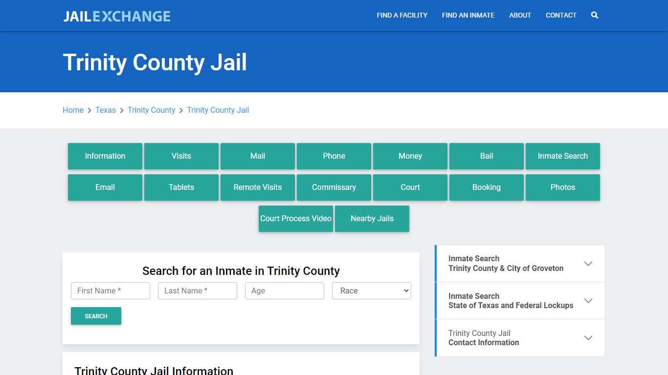 Trinity County Jail Roster Lookup, TX, Inmate Search